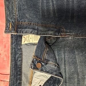 Faded Gloryfrayed dark wash blue jeans skirt